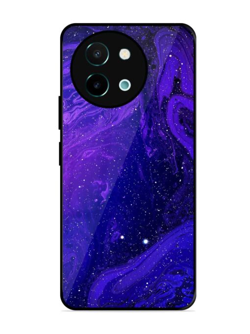 Galaxy Acrylic Abstract Art Glossy Metal Phone Cover for Vivo Y58 (5G)