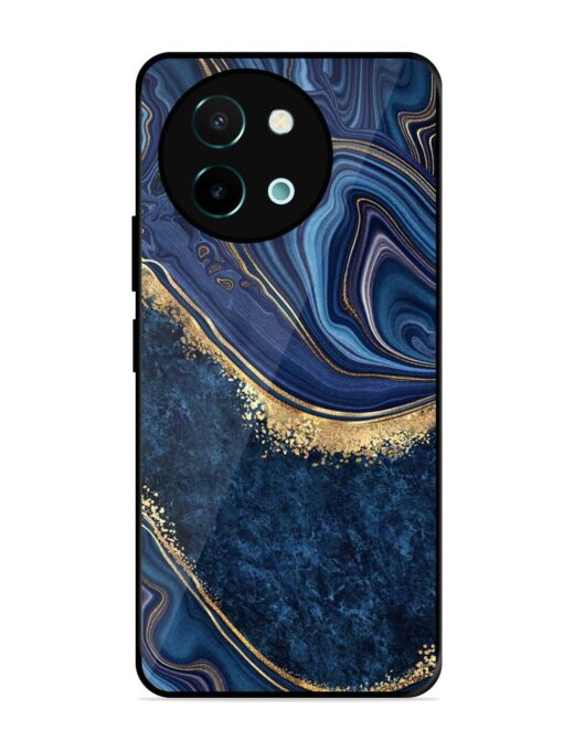 Abstract Background Blue Glossy Metal TPU Phone Cover for Vivo Y58 (5G) Zapvi