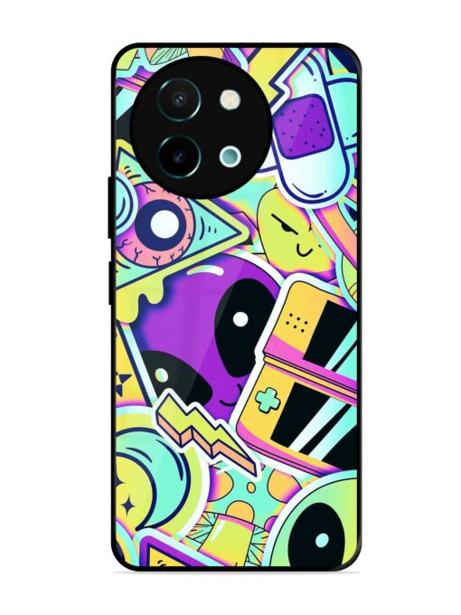 Scratch Art Glossy Metal Phone Cover for Vivo Y58 (5G)