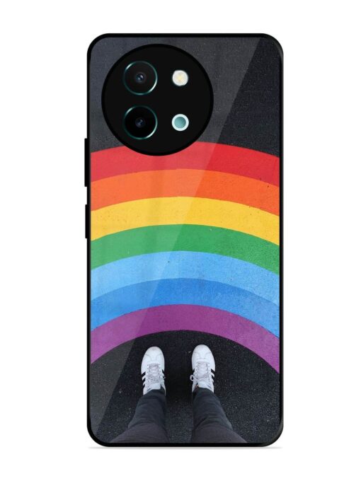 Legs Rainbow Glossy Metal TPU Phone Cover for Vivo Y58 (5G)