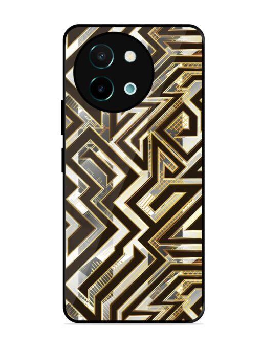 Technology Geometric Seamless Glossy Metal Phone Cover for Vivo Y58 (5G)