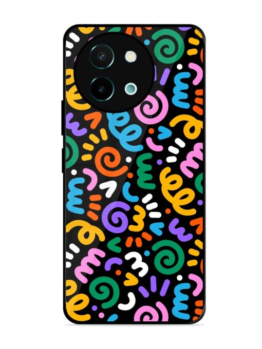 Colorful Seamless Vector Glossy Metal Phone Cover for Vivo Y58 (5G)