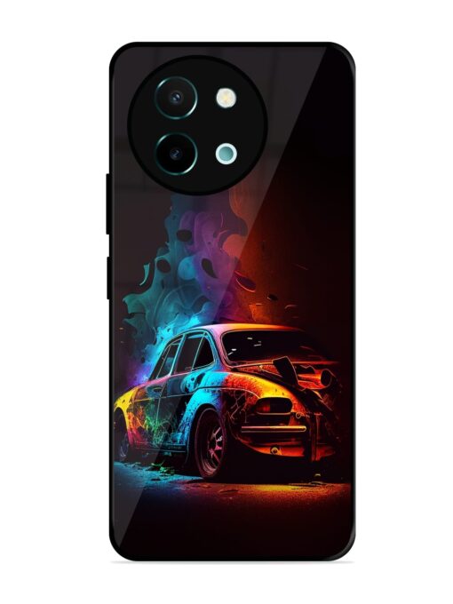 High Classic Car Art Glossy Metal Phone Cover for Vivo Y58 (5G)