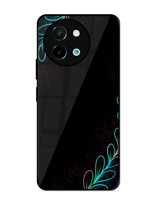 Decorative Line Art Glossy Metal Phone Cover for Vivo Y58 (5G)