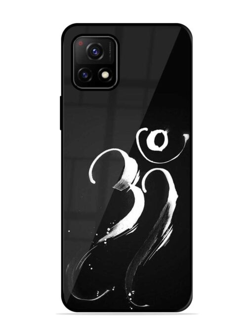 Om Logo Glossy Metal Phone Cover for Vivo Y72 (5G) Zapvi