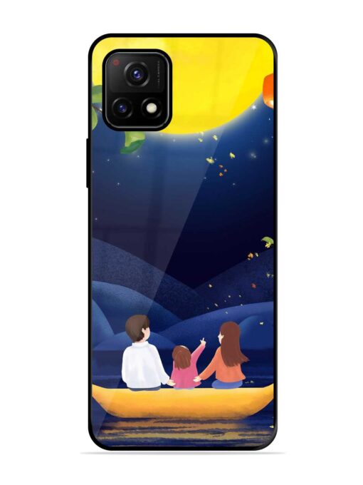 Happy Family And Beautiful View Glossy Metal Phone Cover for Vivo Y72 (5G) Zapvi