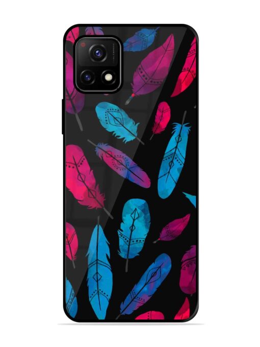 Feather Art Glossy Metal Phone Cover for Vivo Y72 (5G)