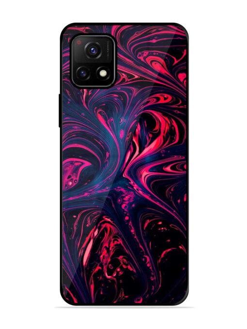 Abstract Background Glossy Metal Phone Cover for Vivo Y72 (5G) Zapvi