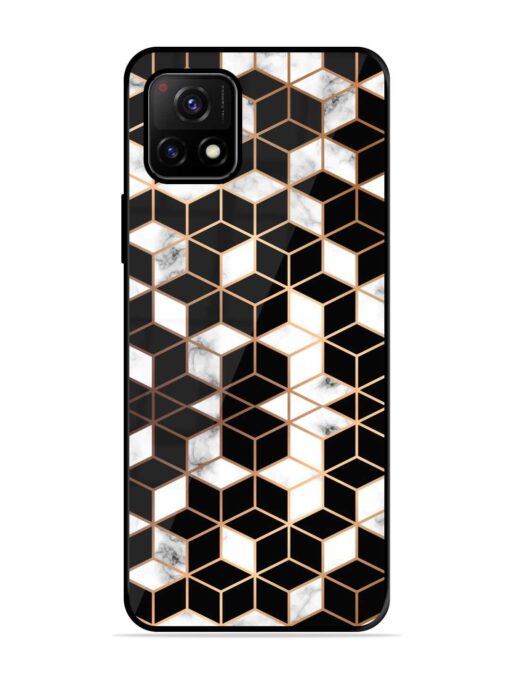 Vector Marble Texture Glossy Metal Phone Cover for Vivo Y72 (5G)