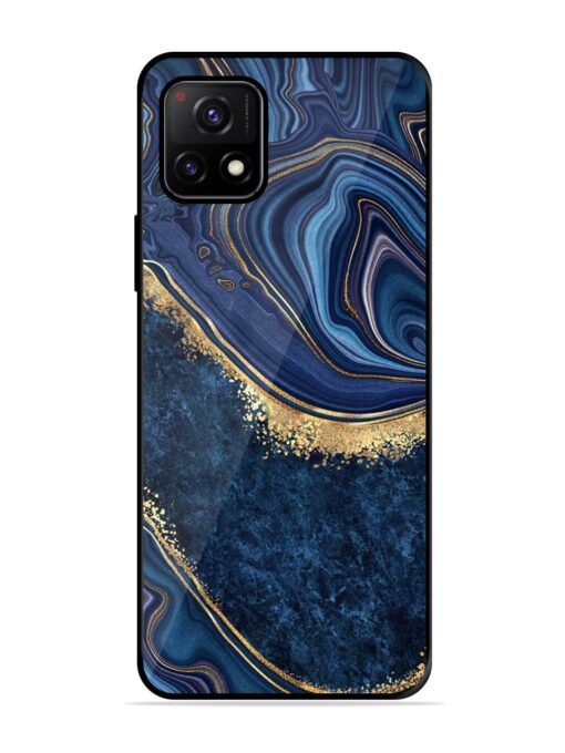 Abstract Background Blue Glossy Metal TPU Phone Cover for Vivo Y72 (5G) Zapvi