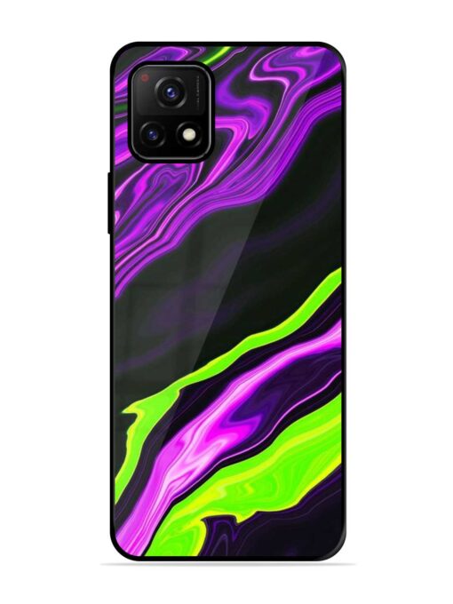 Bright Fluid Violet Glossy Metal Phone Cover for Vivo Y72 (5G) Zapvi