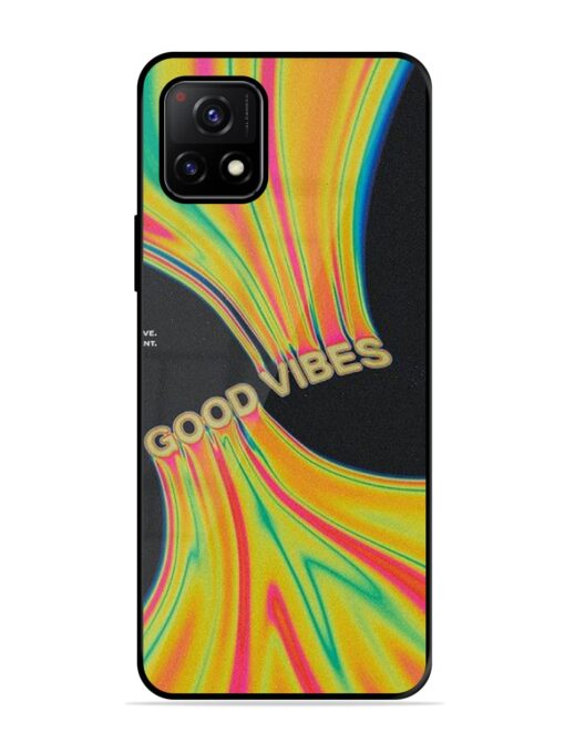 Good Vibes Glossy Metal Phone Cover for Vivo Y72 (5G)