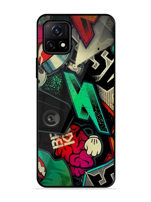 Graffiti Art Glossy Metal Phone Cover for Vivo Y72 (5G) Zapvi