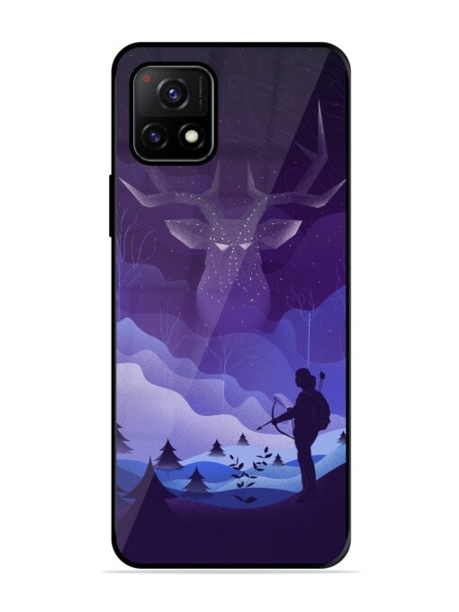 Deer Forest River Glossy Metal Phone Cover for Vivo Y72 (5G) Zapvi