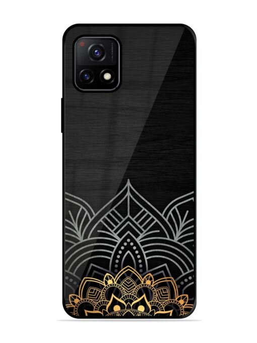 Decorative Golden Pattern Glossy Metal Phone Cover for Vivo Y72 (5G)