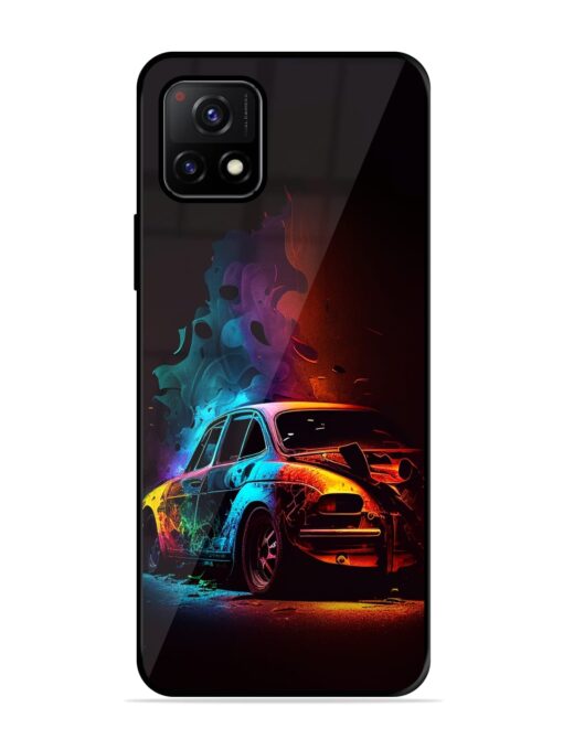 High Classic Car Art Glossy Metal Phone Cover for Vivo Y72 (5G)