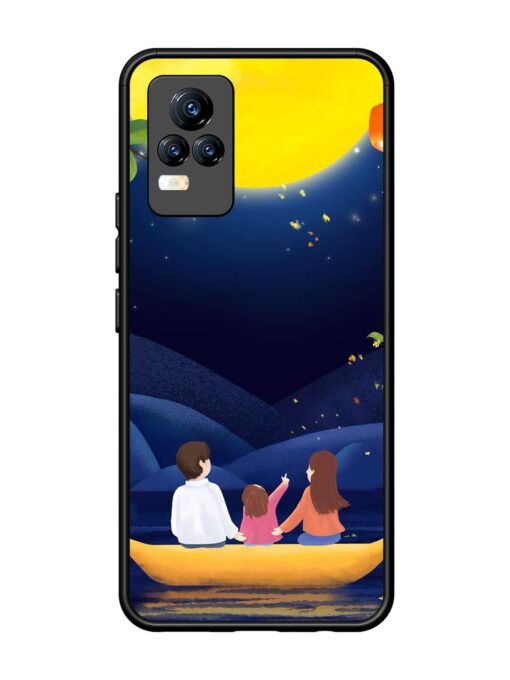 Happy Family And Beautiful View Glossy Metal Phone Cover for Vivo Y73 Zapvi