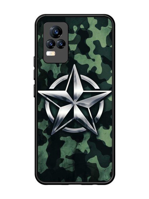 Indian Army Star Design Glossy Metal Phone Cover for Vivo Y73 Zapvi