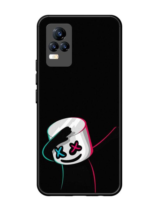 Black Marshmallow Glossy Metal Phone Cover for Vivo Y73 Zapvi