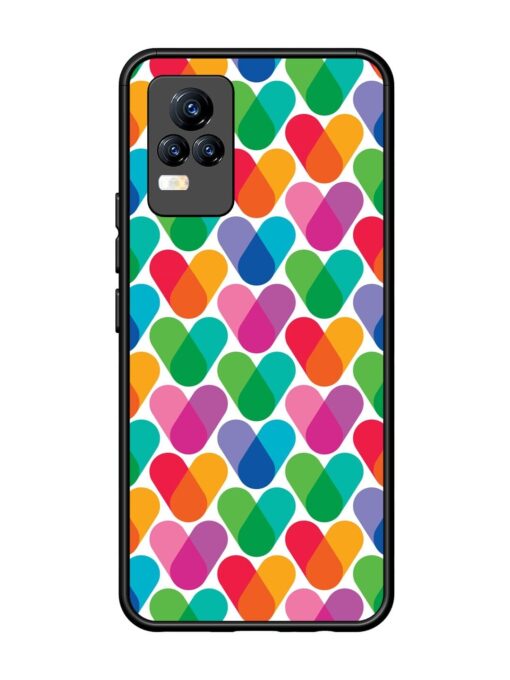 Overlapping Colors Colorful Glossy Metal TPU Phone Cover for Vivo Y73 Zapvi