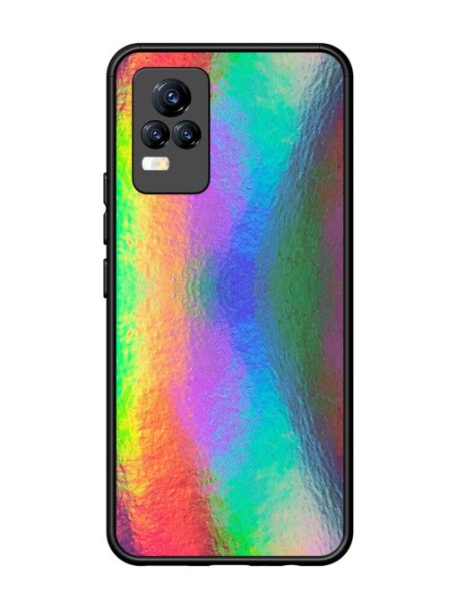 Colorful Holographic Background Glossy Metal TPU Phone Cover for Vivo Y73