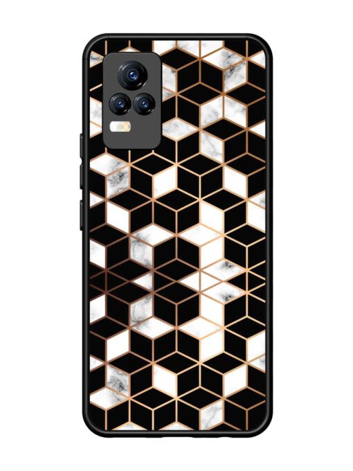 Vector Marble Texture Glossy Metal Phone Cover for Vivo Y73 Zapvi