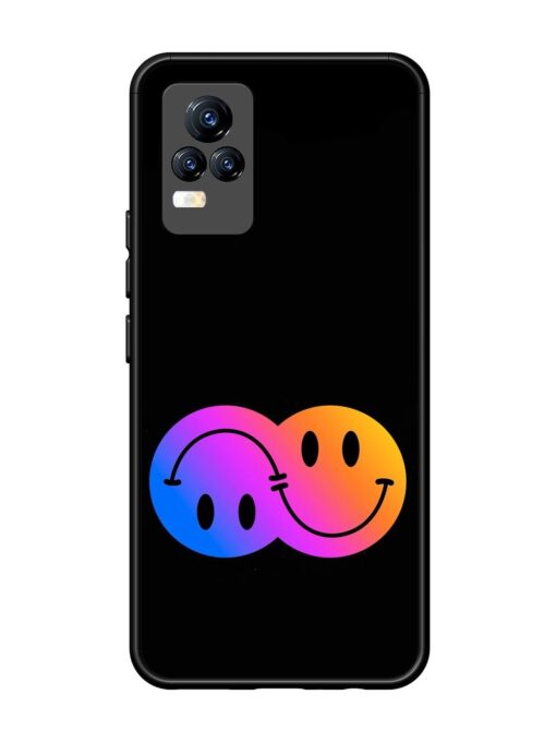 Gradient Smile Art Glossy Metal TPU Phone Cover for Vivo Y73