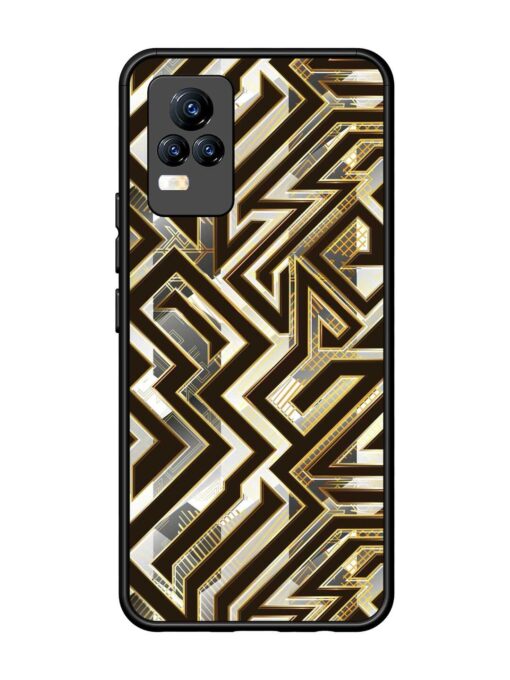 Technology Geometric Seamless Glossy Metal Phone Cover for Vivo Y73 Zapvi