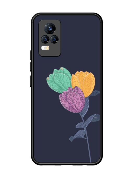 Flower Vector Glossy Metal Phone Cover for Vivo Y73 Zapvi