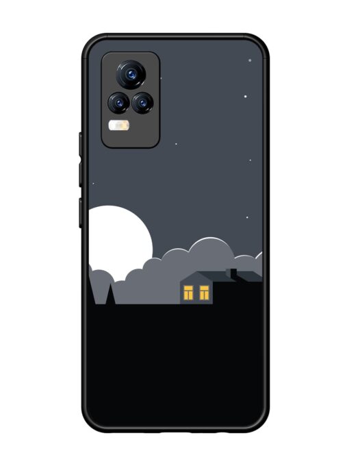 Full Moon Vector Art Glossy Metal Phone Cover for Vivo Y73 Zapvi