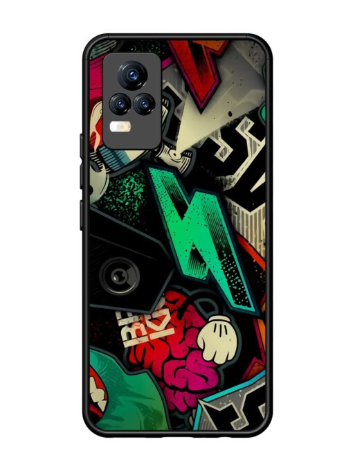 Graffiti Art Glossy Metal Phone Cover for Vivo Y73 Zapvi