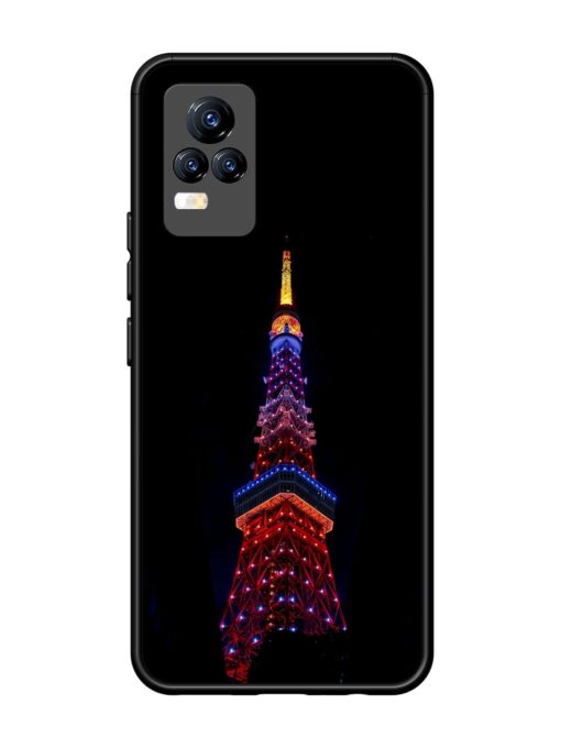 Eiffel Tower Night View Glossy Metal Phone Cover for Vivo Y73 Zapvi