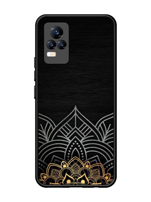 Decorative Golden Pattern Glossy Metal Phone Cover for Vivo Y73 Zapvi