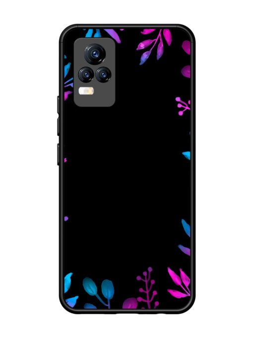 Flower Pattern Watercolor Glossy Metal Phone Cover for Vivo Y73 Zapvi