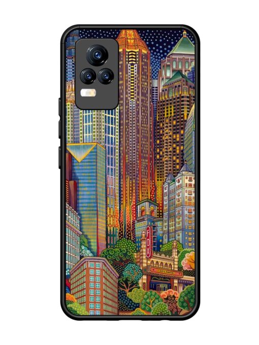 Cityscapes Art Glossy Metal Phone Cover for Vivo Y73 Zapvi