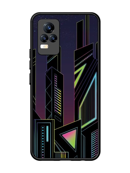 Neon Dreamscape Glossy Metal Phone Cover for Vivo Y73 Zapvi