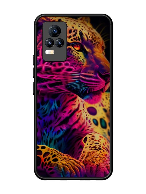 Leopard Art Glossy Metal Phone Cover for Vivo Y73 Zapvi