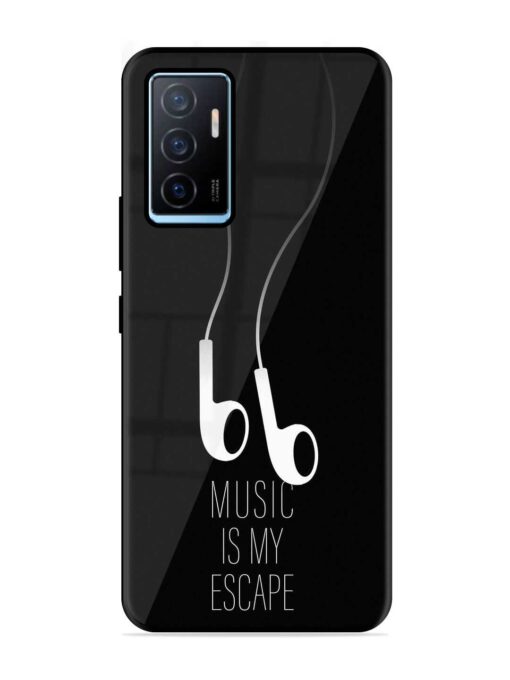 Music Is My Escape Glossy Metal Phone Cover for Vivo Y75 (4G) Zapvi