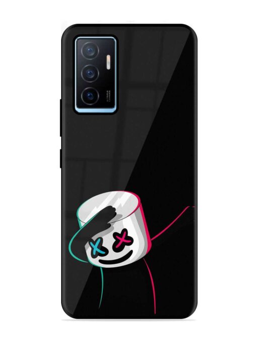 Black Marshmallow Glossy Metal Phone Cover for Vivo Y75 (4G) Zapvi