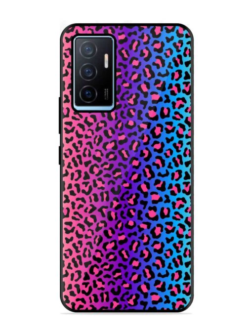 Colorful Leopard Seamless Glossy Metal Phone Cover for Vivo Y75 (4G) Zapvi