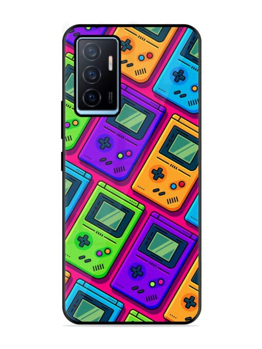 Game Seamless Pattern Glossy Metal Phone Cover for Vivo Y75 (4G) Zapvi