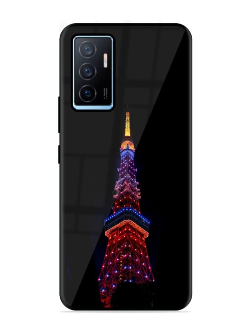 Eiffel Tower Night View Glossy Metal Phone Cover for Vivo Y75 (4G) Zapvi