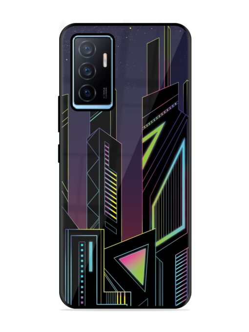 Neon Dreamscape Glossy Metal Phone Cover for Vivo Y75 (4G) Zapvi