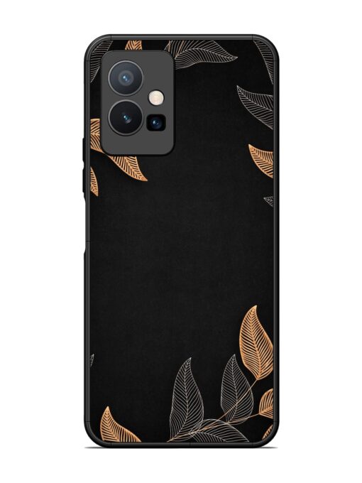 Foliage Art Glossy Metal Phone Cover for Vivo Y75 (5G)