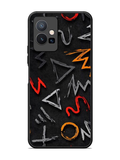 Grungy Graffiti Glossy Metal Phone Cover for Vivo Y75 (5G) Zapvi