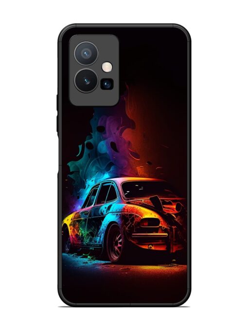 High Classic Car Art Glossy Metal Phone Cover for Vivo Y75 (5G)