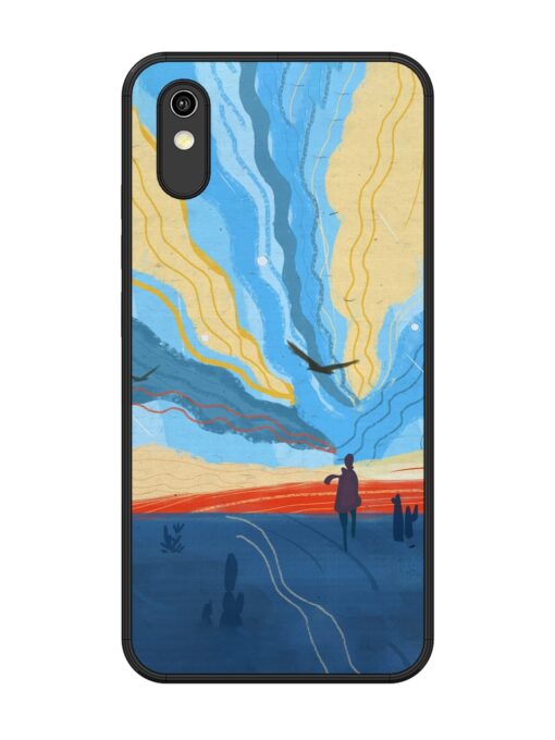 Minimal Abstract Landscape Glossy Metal Phone Cover for Vivo Y90