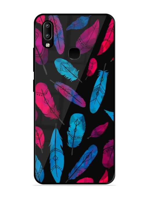 Feather Art Glossy Metal Phone Cover for Vivo Y91 Zapvi