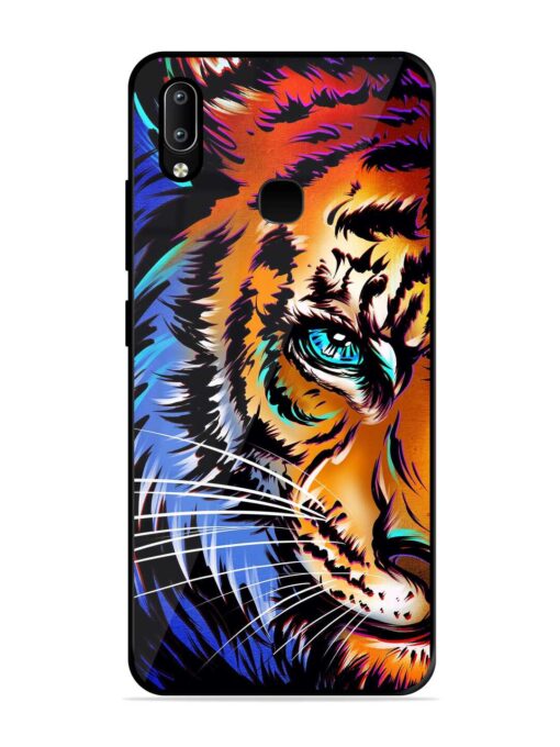 Colorful Lion Art Glossy Metal Phone Cover for Vivo Y91 Zapvi