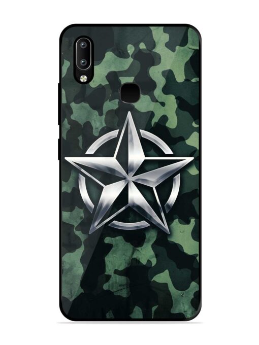 Indian Army Star Design Glossy Metal Phone Cover for Vivo Y91 Zapvi